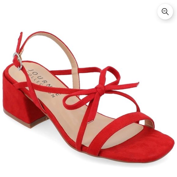 Journee Collection Shoes - Journee Collection Red Bow Sandals, 6M, NIB